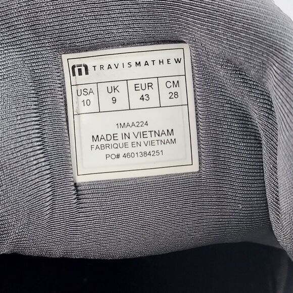 TravisMathew Mens 10 Knit Sneakers Black Grey Lace Up Casual Walking main image 7